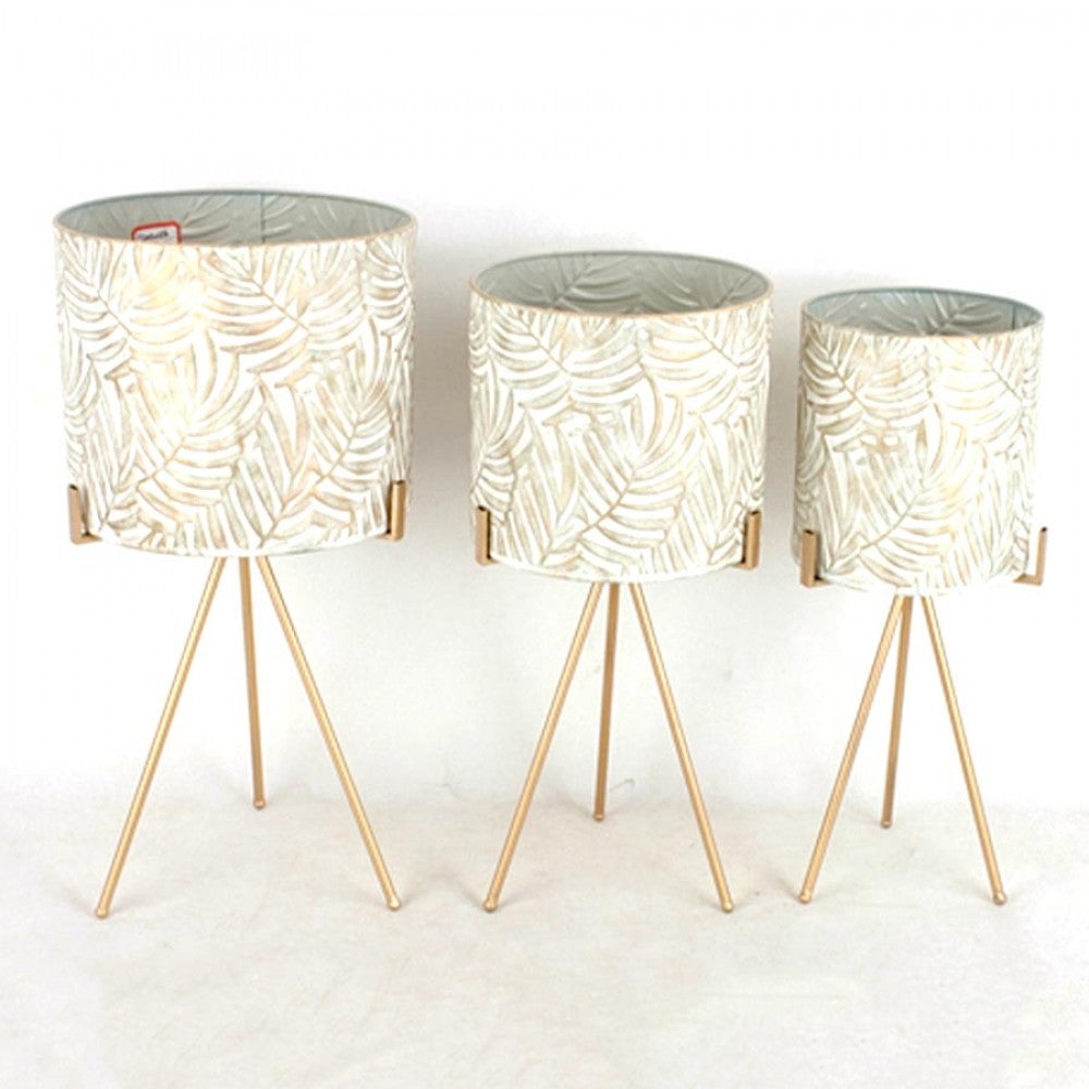 S/3 Metal Pot with Stand MD752