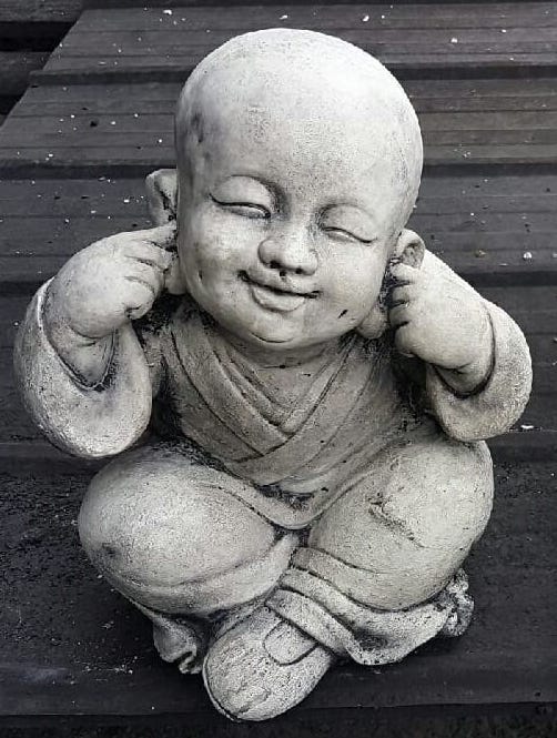 Large Monk No Hear Concrete