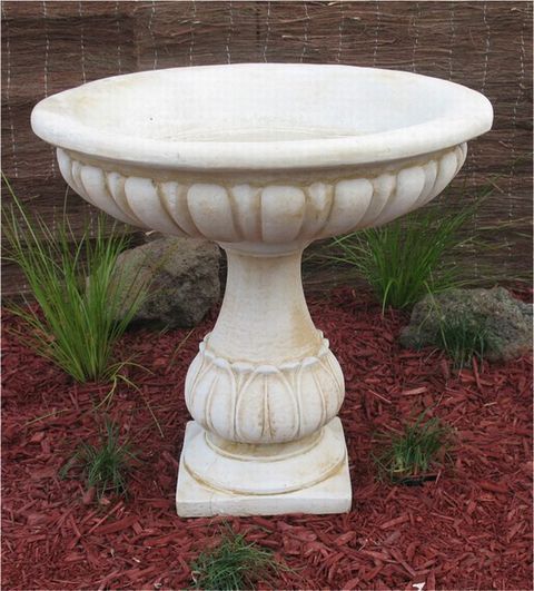 Large Dish BirdBath Concrete