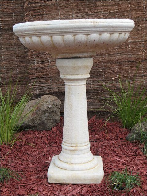 Deep Dish BirdBath Concrete