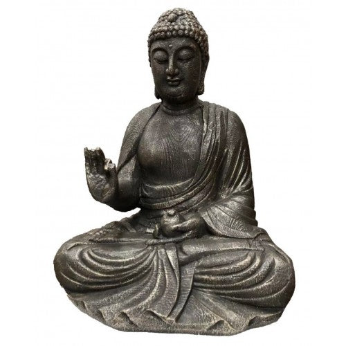 73cm Sitting Buddha with Flower Ball Fiberglass