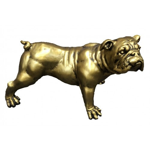 93cm Gold Bulldog Statue