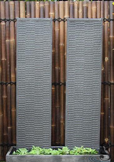 Twin Ripple Wall Fountain Concrete GRC