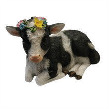 Resin Floral Cow PR068