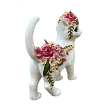 Resin Floral Cat Ornaments PR009N