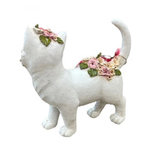 Resin Floral Cat Ornaments PR009N