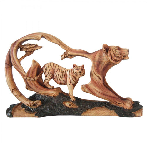 Resin Wood Grain Hollow Tiger Ornament PR089A