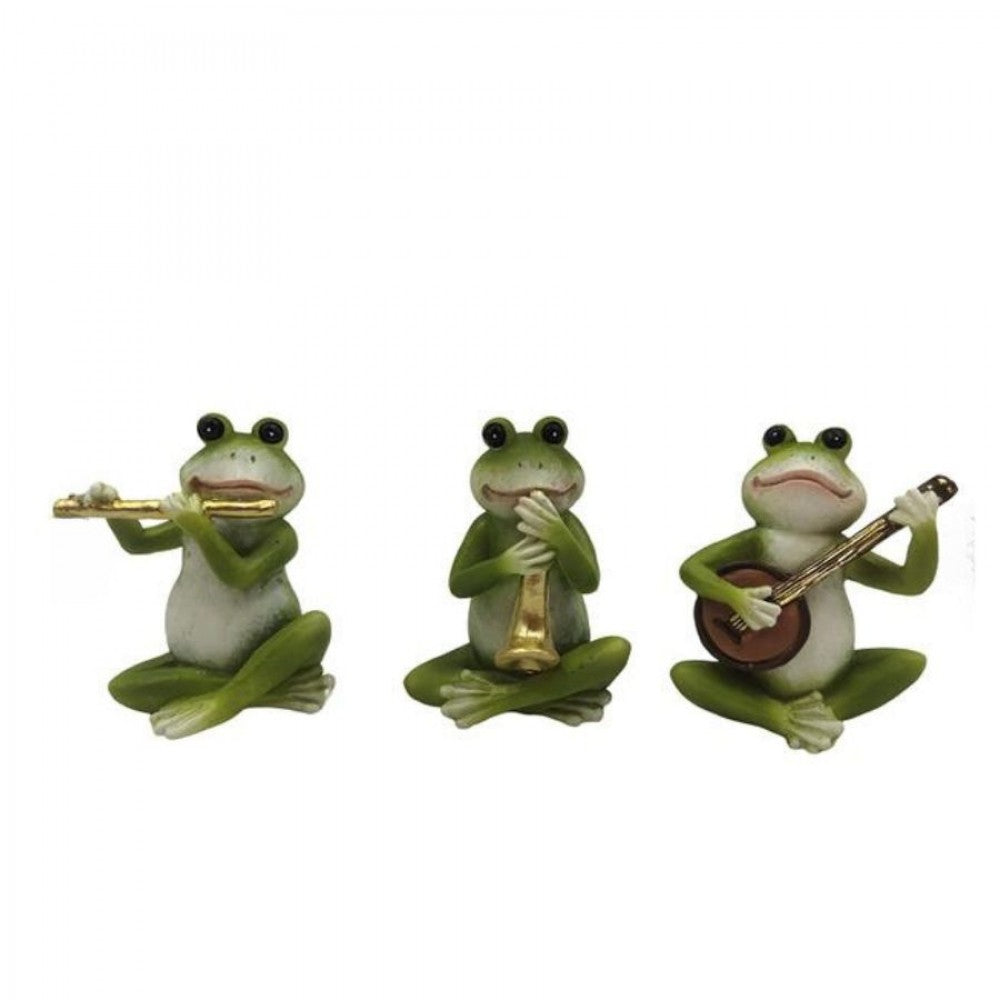3/A Resin Frog w/Musical Instrument PR073