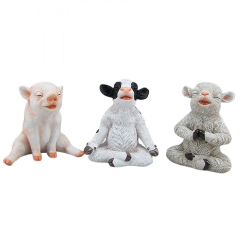 3/A Resin Yoga Statue Pig/Cow/Sheep  PR091