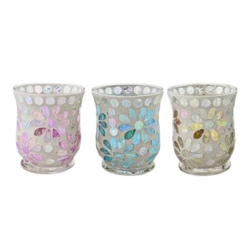 3/A Mosaic Glass Candle holder  MOSC007