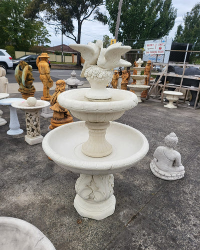 Double Tier Kissing Dove Fountain