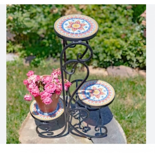 Mosic Metal Flower Pot Stand  MFN04A