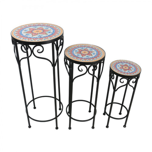 Mosic Metal Flower Pot Stand S/3 MFN05
