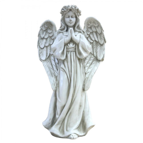 RESIN ANGEL WITH SOLAR LIGHT PSA006