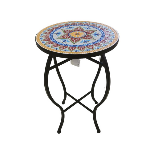 Red Mosaic Metal Flower Pot Stand MFN02S