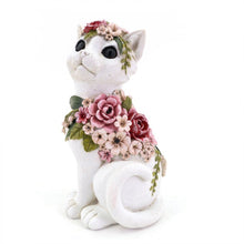 Resin Floral Cat Ornaments  PR009P