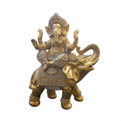 Resin Ganesh Sitting on Elephant PSB228D