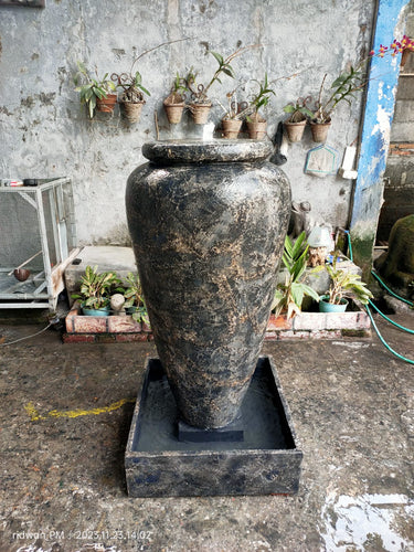 Tall Pot Fountain Bronze Black