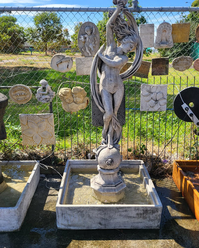 Tall Lady Fountain With Square Pound
