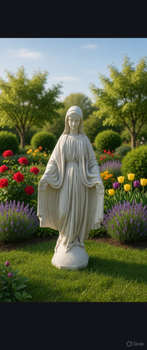 Mary hands open statue 85 cm concrete