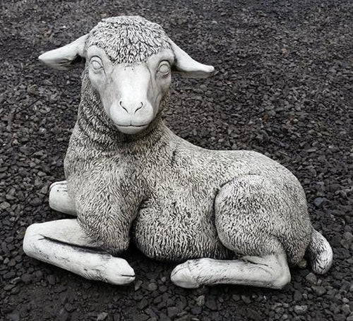 50cm Sitting Sheep Concrete