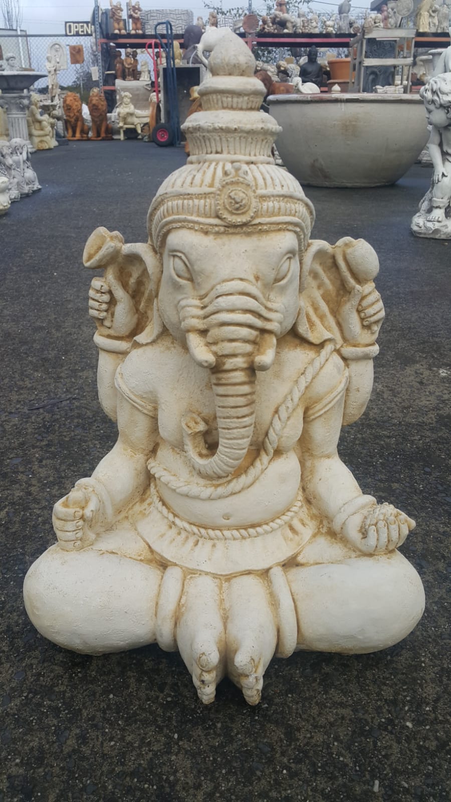 Sitting Ganesh Concrete