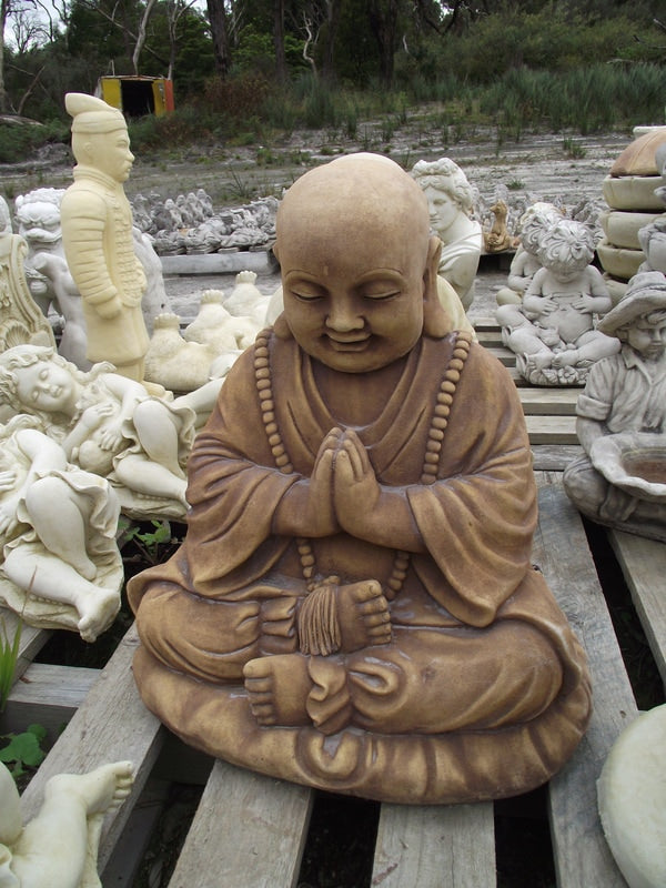 Praying Chinese Buddha Concrete