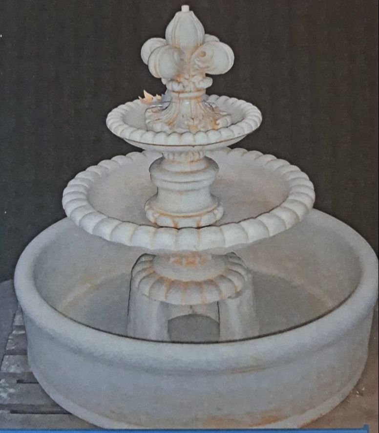 2 Tier Anniversary Fountain With Pond and Surround