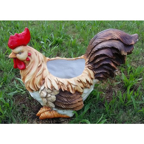 65cm Large Rooster Planter Fiberglass