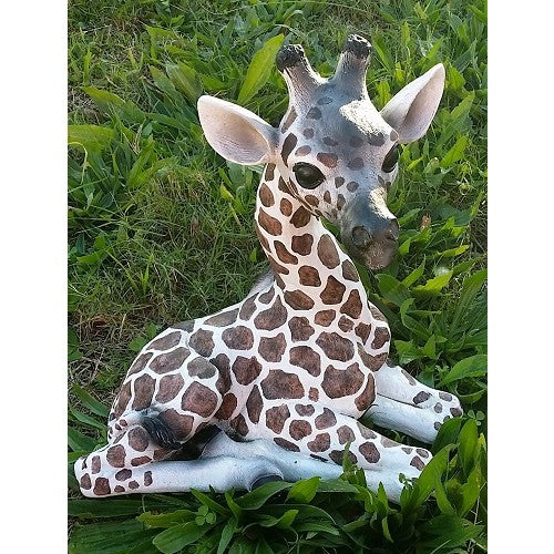 42cm Sitting Giraffe Fiberglass