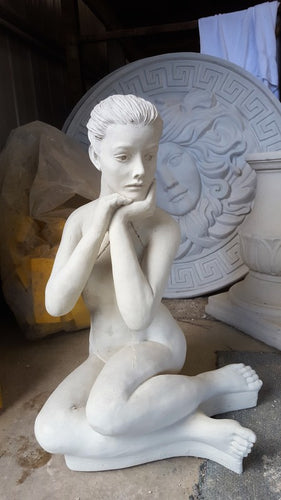 Pearl White Sitting Lady