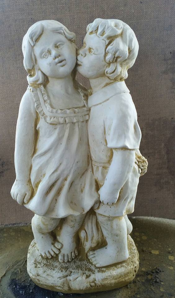 Boy Kissing Girl Concrete