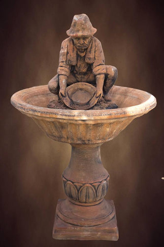 Gold Miner Vic Bowl Rust Fountain