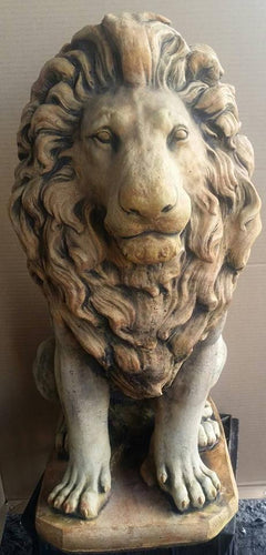Large Sitting Lion Concrete
