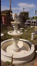 Two Tier Classic Fountain With Pond and Surrounds