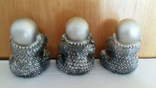 3 Monks Set Black/Silver Fiberglass