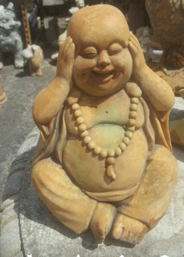 Small Laughing Buddha Concrete