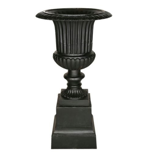 Venetian Fluted Urn And Base Set