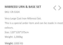 Mibressi Urn and Base Set