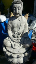 Large Lotus Buddha Grey Statue/Water Feature Concrete