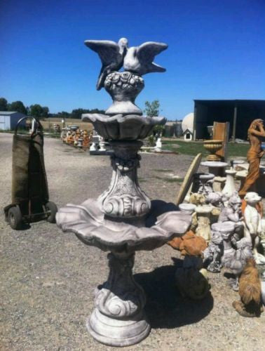 2 Tier Tall Kissing Doves Fountain