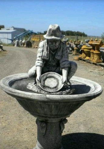 Gold Miner Vic Bowl Grey Fountain