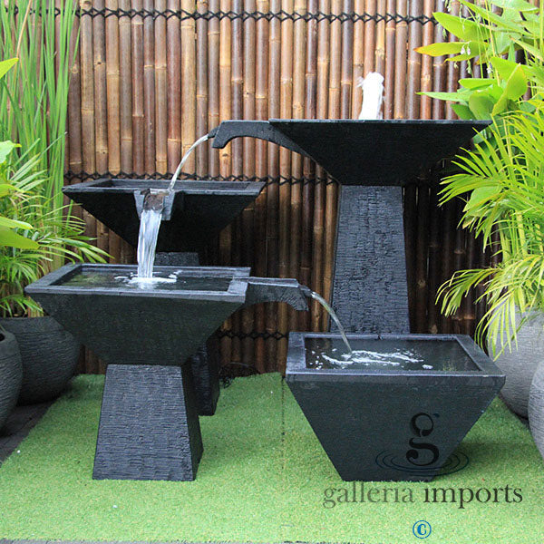 3 Tier Cascade Fountain - Large Concrete GRC