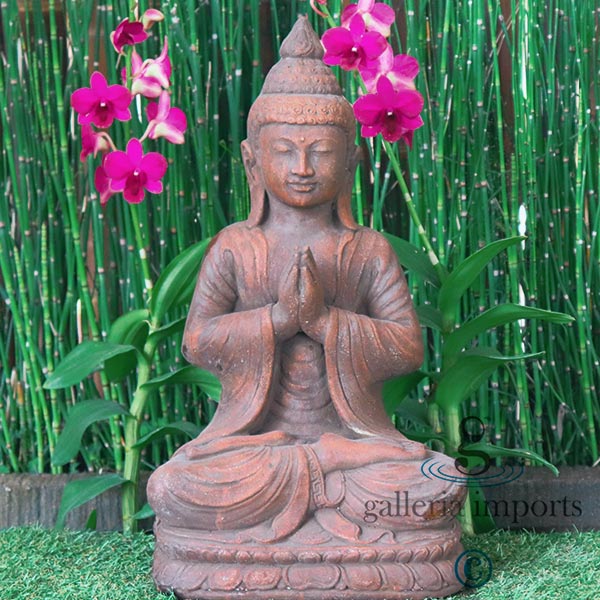 49cm Praying Thai Buddha Concrete GRC