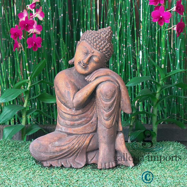 40cm Sleeping Buddha Concrete GRC