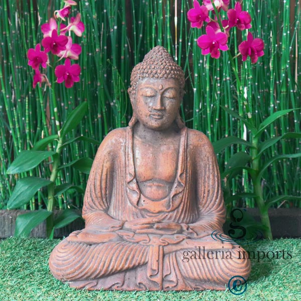42cm Reflecting Buddha Concrete GRC