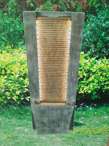 Grey LED Garden Fountain Fiberglass