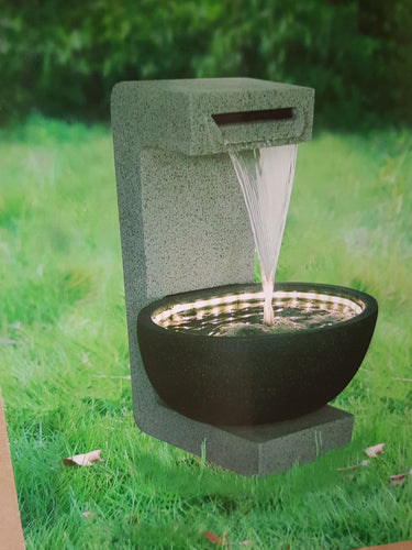 Grey Black LED Fountain Fiberglass