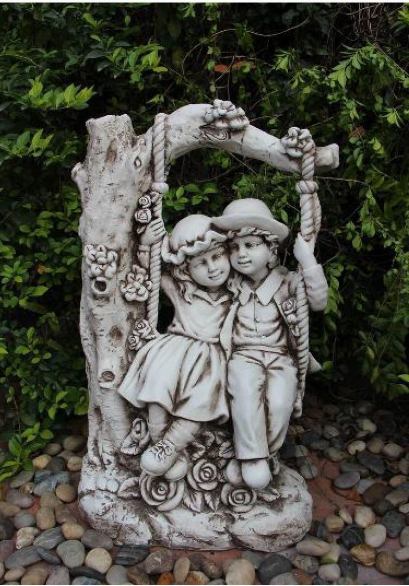 Boy and Girl On Swing