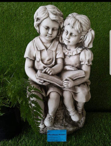 Reading Kids On Rock